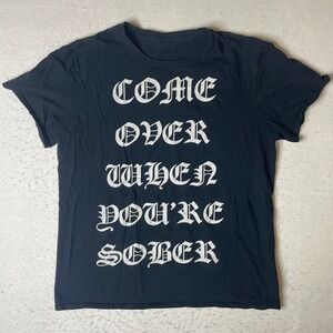 Lil Peep Come Over When You're Sober T Shirt Black Short Sleeve Graphic Tee